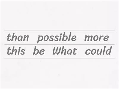 1 класс Порядок слов