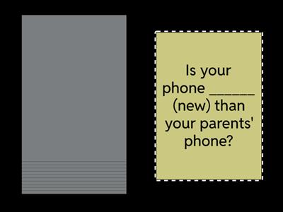 A2 Teens: Comparatives and superlatives