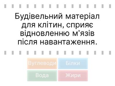 Яку роль відіграє кожна поживна речовина?