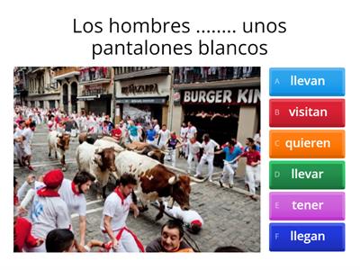 San Fermin Multiple Choice
