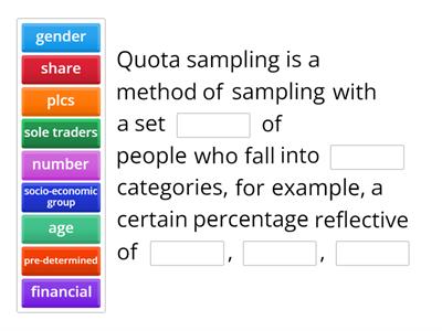 Quota sampling