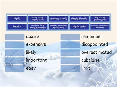 Adverb collocations