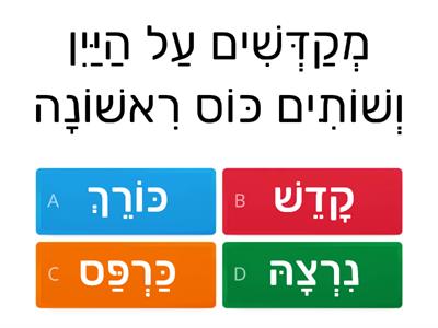  סימני הסדר של פסח