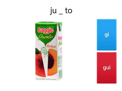 Sílabas gue, gui.