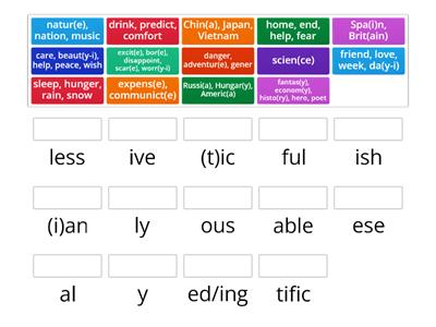 Adjectives Suffixes