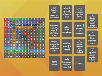  Megawords list 4 Vocabulary Wordsearch harder