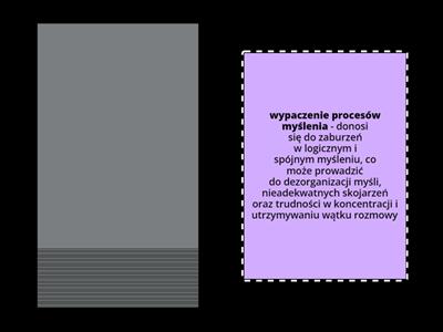 psychologia schizofrenii - kryteria diagnostyczne; psychologia zaburzeń nastroju; następstwa doświadczeń traumatycznych