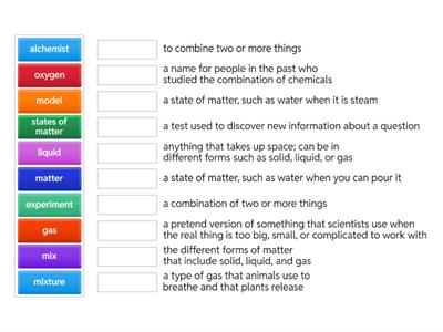 Chemical Magic, Lesson 1 Vocabulary