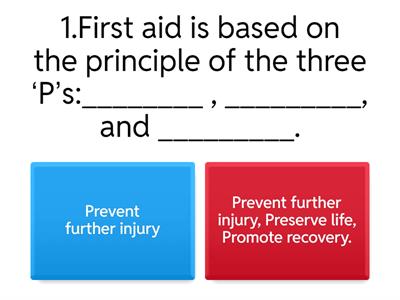 First aid