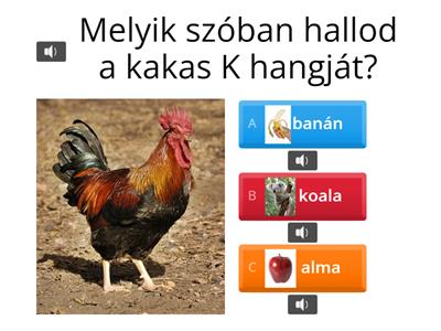 K hang auditív differenciálása szavakban