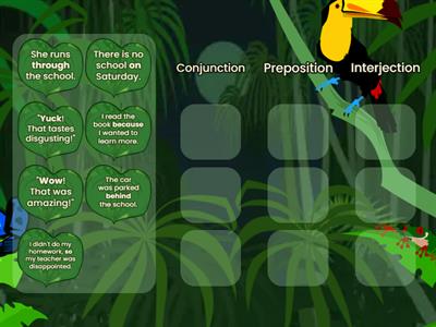 Conjunctions, Prepositions, and Interjections Sort