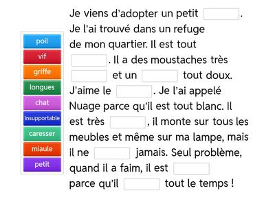 Delf ado A2-Parle de ton animal familier.