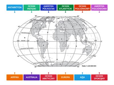 Geografia Kontynenty I oceany - Materiały dydaktyczne