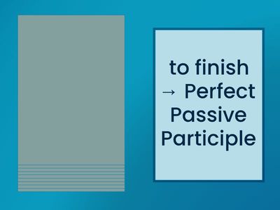 Participle Quick Practice