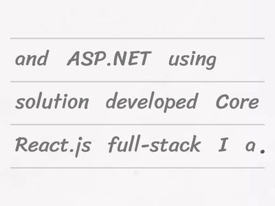 English CV -  Part 2, Previous Job