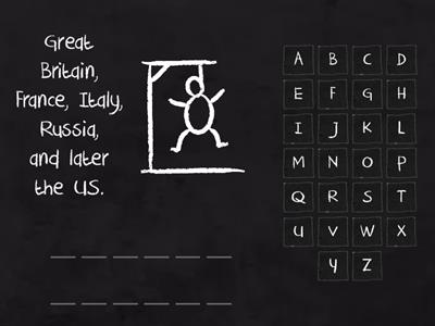 WWI Vocabulary Hangman