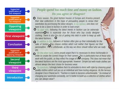 Label the paragraphs of an opinion essay