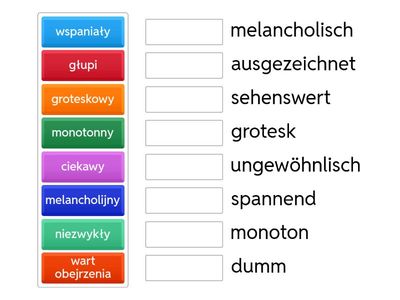 Słówka niemiecki + -