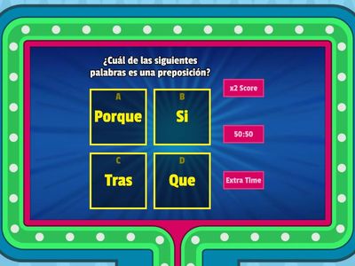 Preposiciones y conjunciones - Equimoción