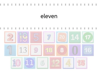  Matching Numbers 1-20