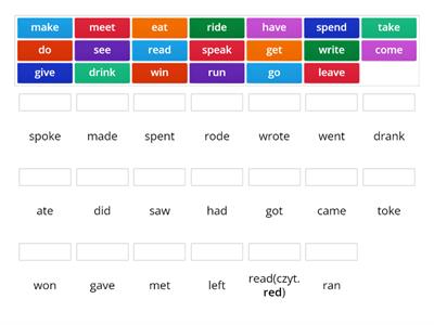 irregular verbs