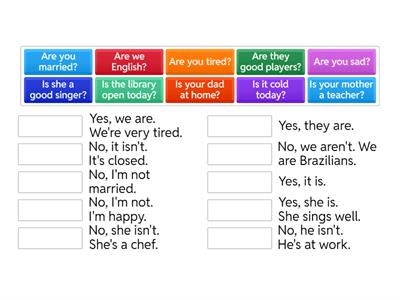 QUESTIONS AND ANSWERS - TO BE - PRESENT SIMPLE