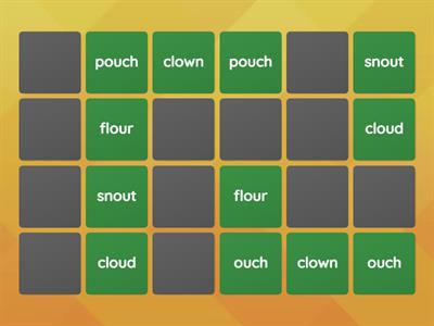 Words with  -ou  -ow