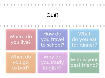 Wh word meaning - Simple Present - Unit 8 - Engage starter
