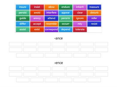 -ance/-ence