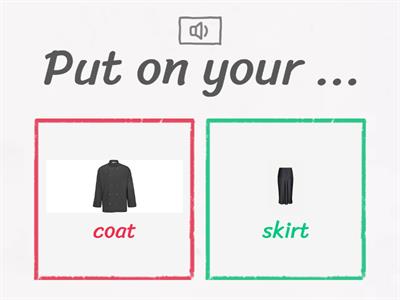 Fluency time 3 Put on/ Take off