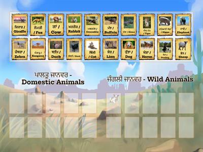 Animals Names in Panjabi ਜਾਨਵਰਾਂ ਦੇ ਨਾਂ