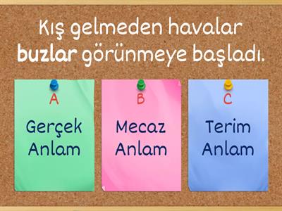 GERÇEK ANLAM,MECAZ ANLAM ve TERİM ANLAMI 2 