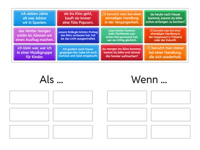 A2/B1 : Wenn & Als