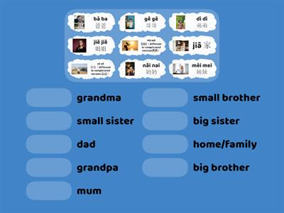 chinese family vocabulary