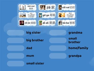chinese family vocabulary