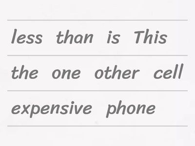 Comparatives (superiority/inferiority)