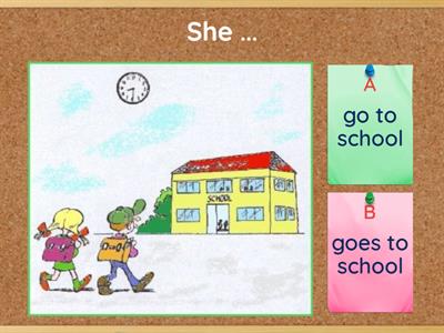 Daily routines / Subject pronouns - verbs