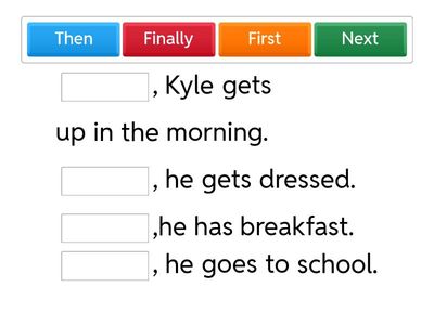 First, next,then, finally