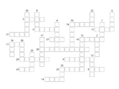 Irregular Past Simple Verbs Crossword