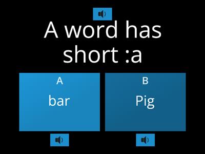 Short vowels