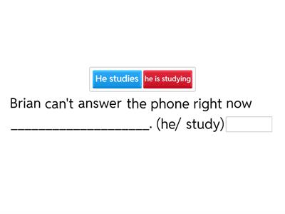 SIMPLE PRESENT X PRESENT CONTINUOUS