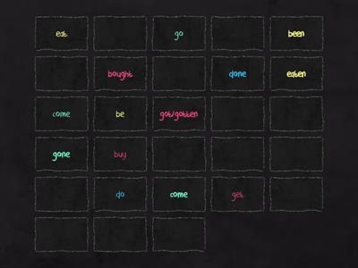 PAST PARTICIPLE IRREGULAR VERBS