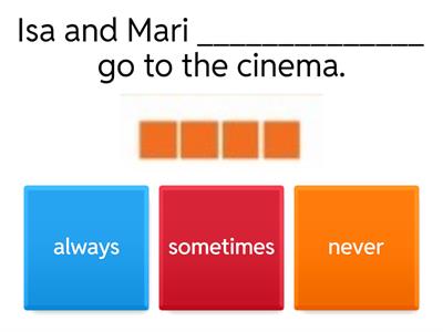 TE2: ALWAYS/SOMETIMES/NEVER