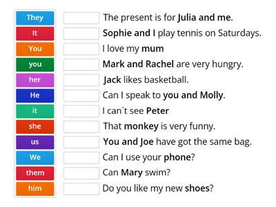 subject and object pronouns 2