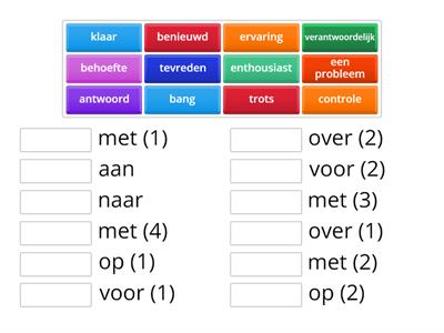 TC B1 | 5.6 woorden met vaste voorzetsels