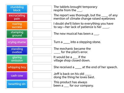 Advanced collocations 3.2