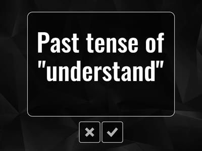 Irregular verbs past tense