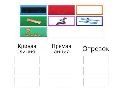 Прямая линия. Кривая линия. Отрезок