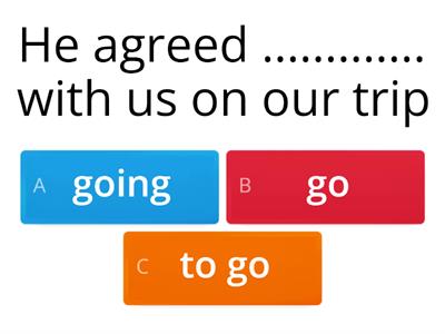 Reporting Verbs choose the correct structure