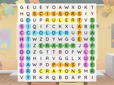 School items wordsearch
